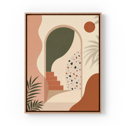 Geometric Archway & Terrazzo Art Print