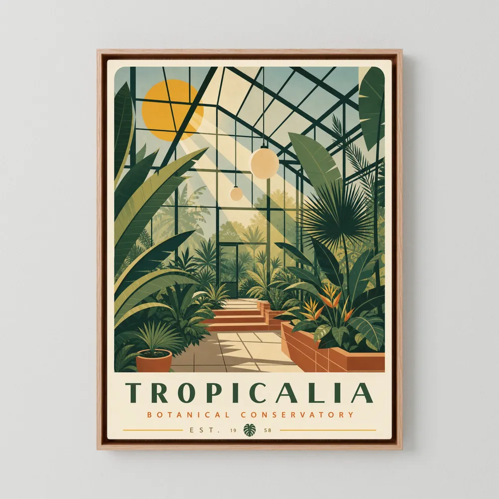 Tropicalia Botanical Conservatory 1958 Art Print