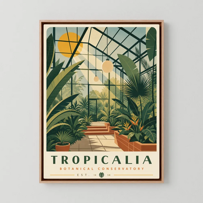 Tropicalia Botanical Conservatory 1958 Art Print