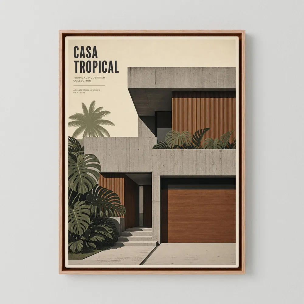 Casa Tropical Modernism Architecture Art Print