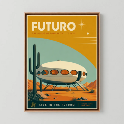 Futuro House Retro Space Age Architecture Art Print