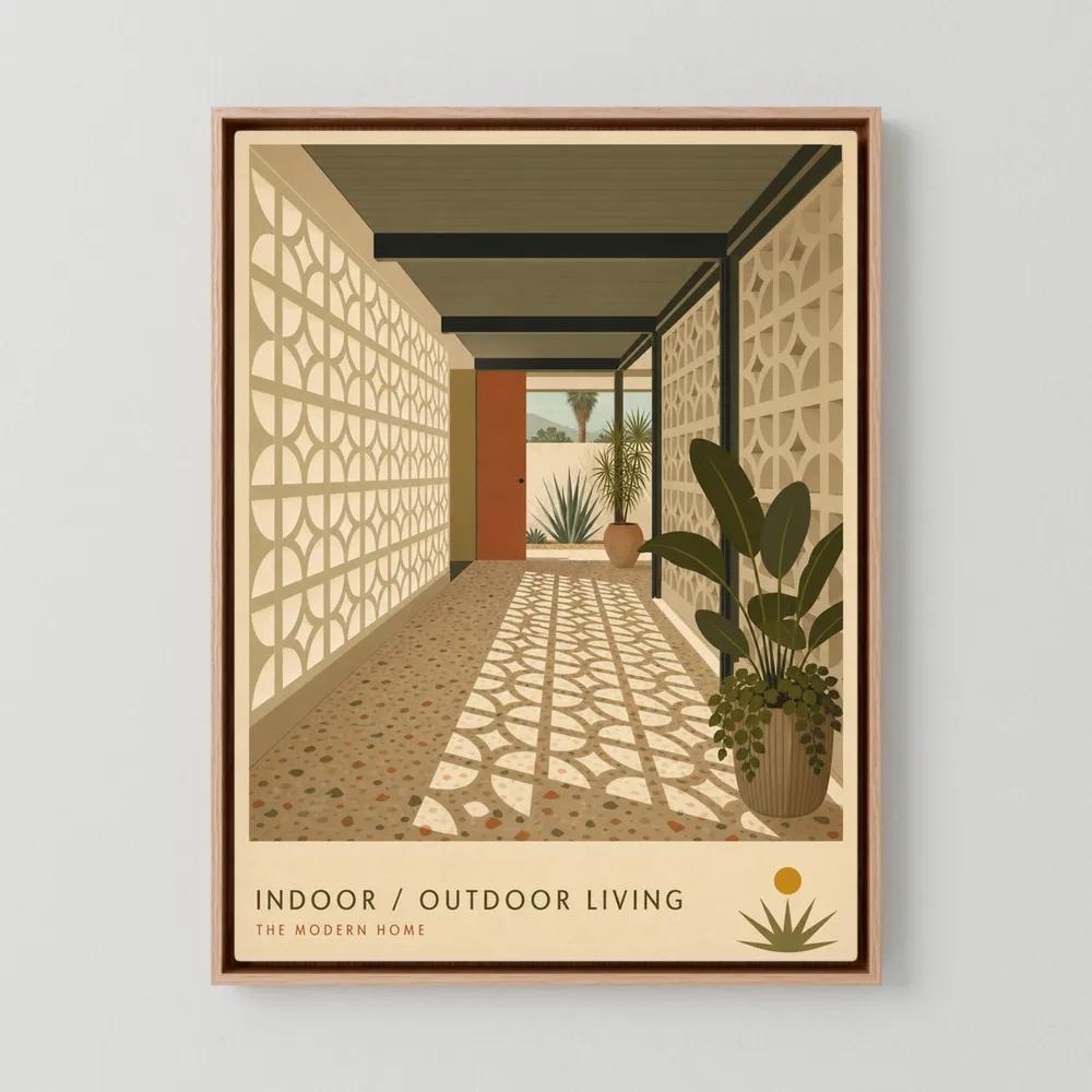 Indoor Outdoor Living Breeze Block Architecture Art Print