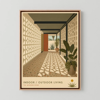 Indoor Outdoor Living Breeze Block Architecture Art Print