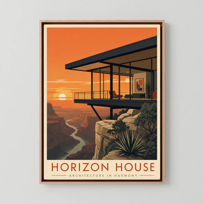 Horizon House Cliffside Architecture Art Print