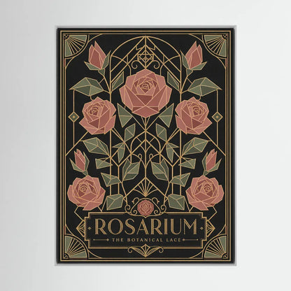 Rosarium: The Botanical Lace – Vintage Art Deco Rose Print