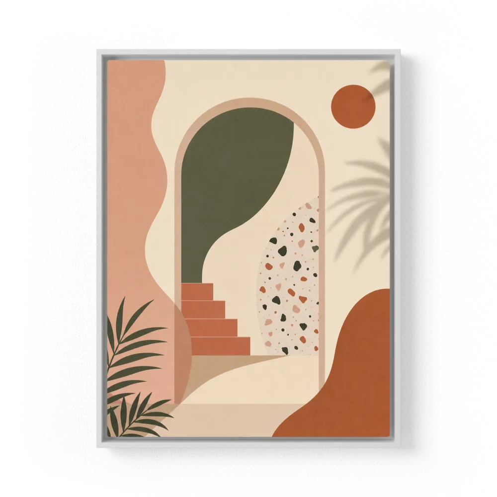 Geometric Archway & Terrazzo Art Print