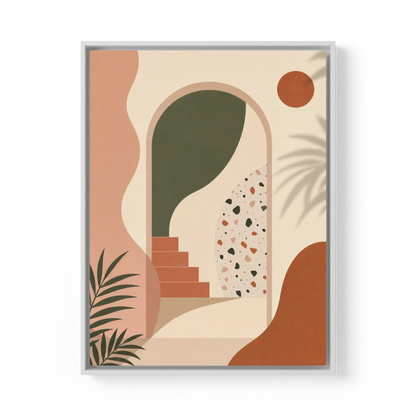 Geometric Archway & Terrazzo Art Print