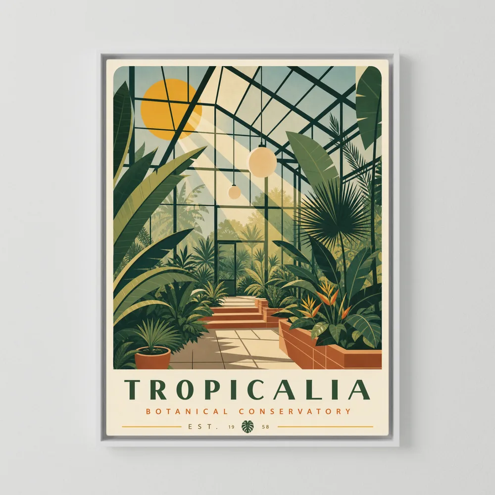 Tropicalia Botanical Conservatory 1958 Art Print