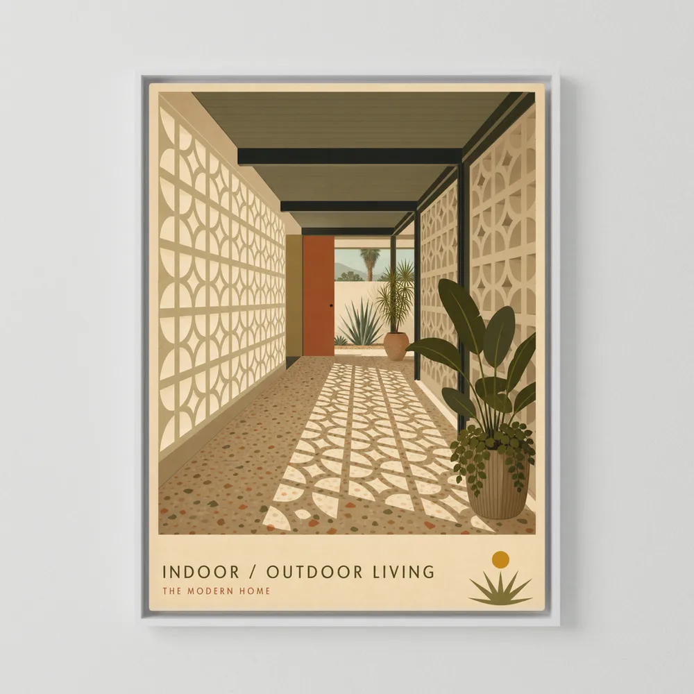 Indoor Outdoor Living Breeze Block Architecture Art Print