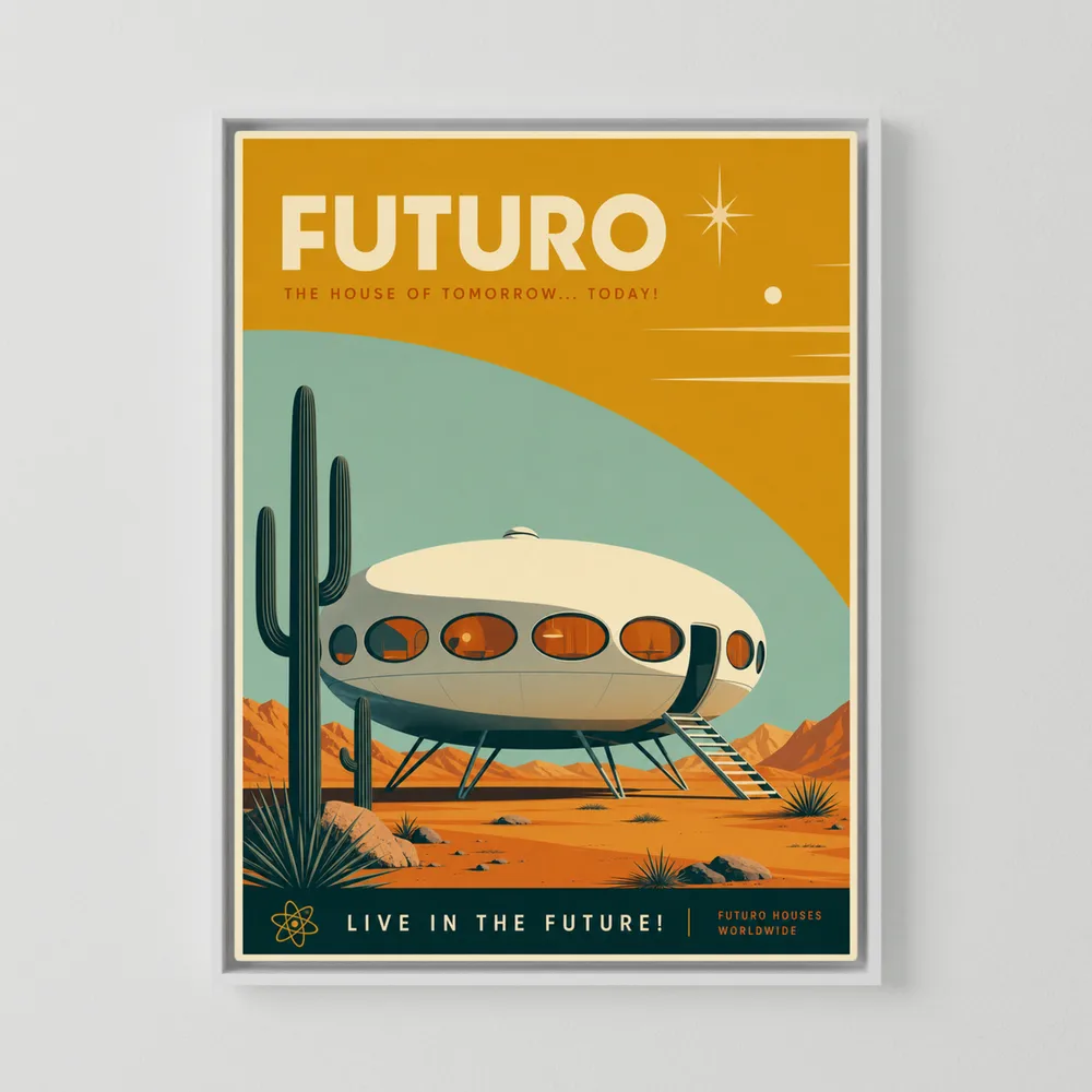 Futuro House Retro Space Age Architecture Art Print