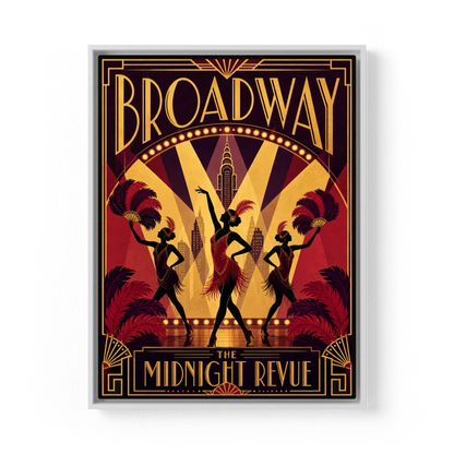 Broadway: The Midnight Revue – Vintage 1920s Art Deco Cabaret Poster Print