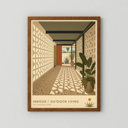 Indoor Outdoor Living Breeze Block Architecture Art Print