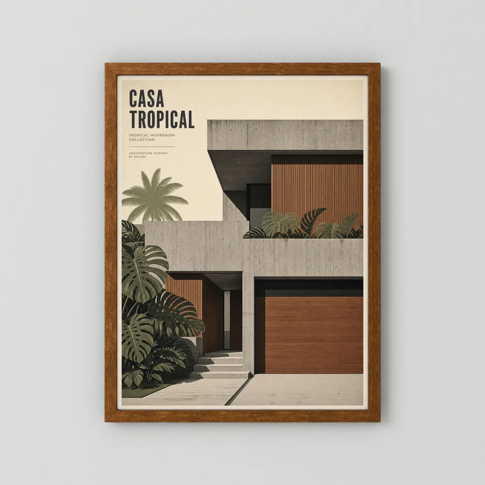 Casa Tropical Modernism Architecture Art Print