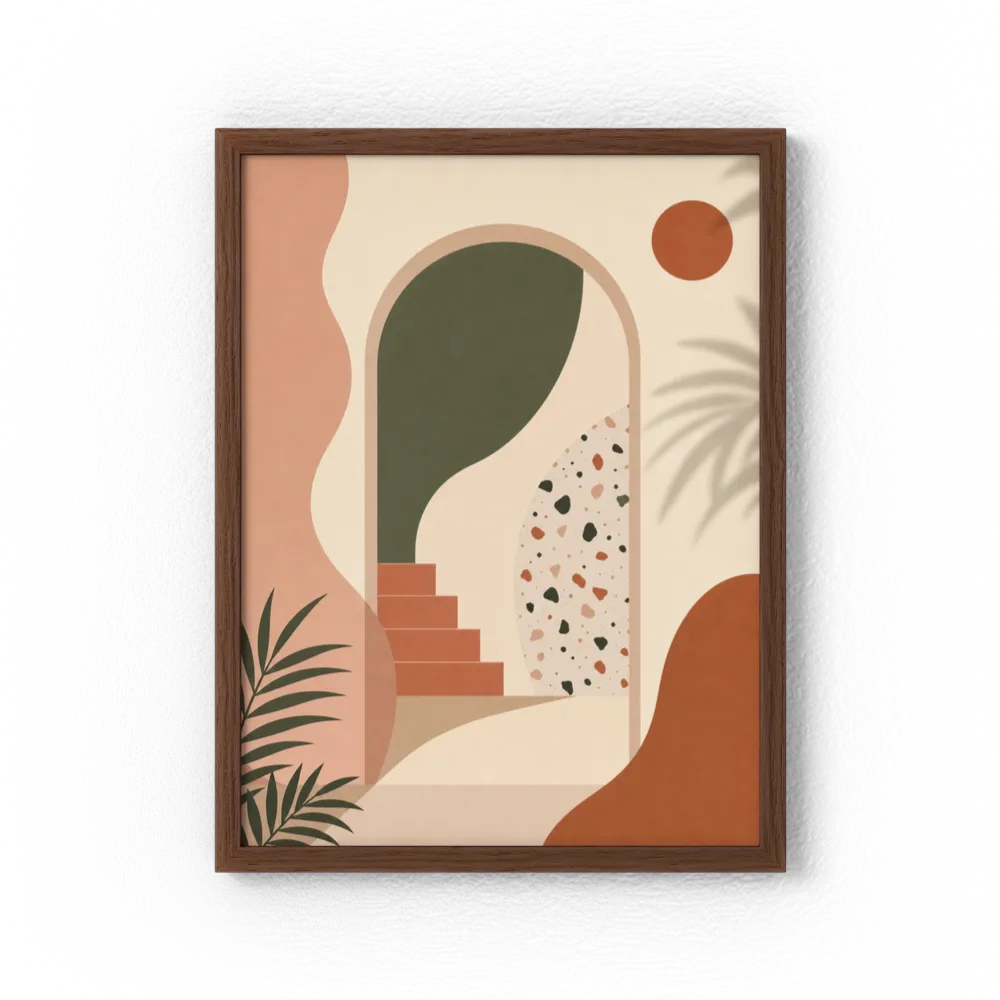 Geometric Archway & Terrazzo Art Print