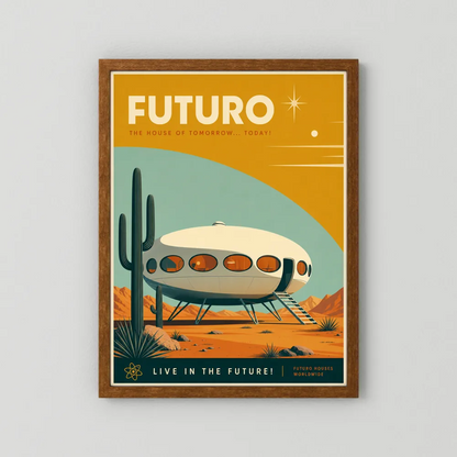 Futuro House Retro Space Age Architecture Art Print