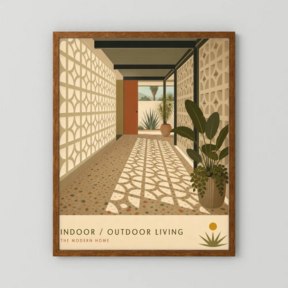 Indoor Outdoor Living Breeze Block Architecture Art Print