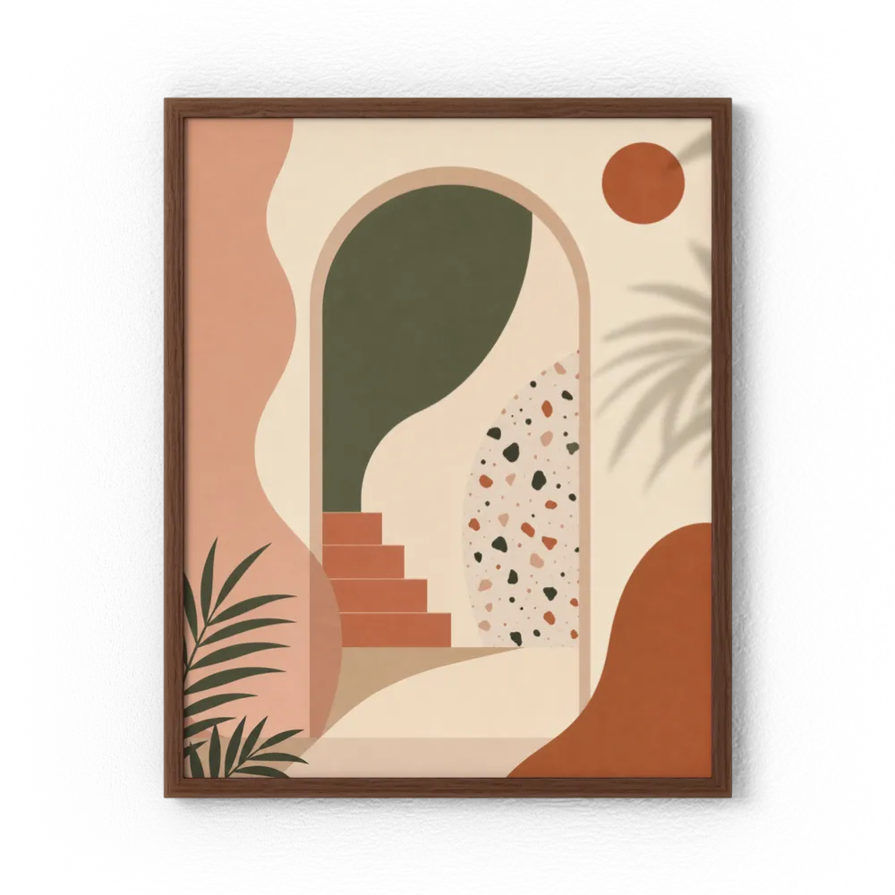 Geometric Archway & Terrazzo Art Print