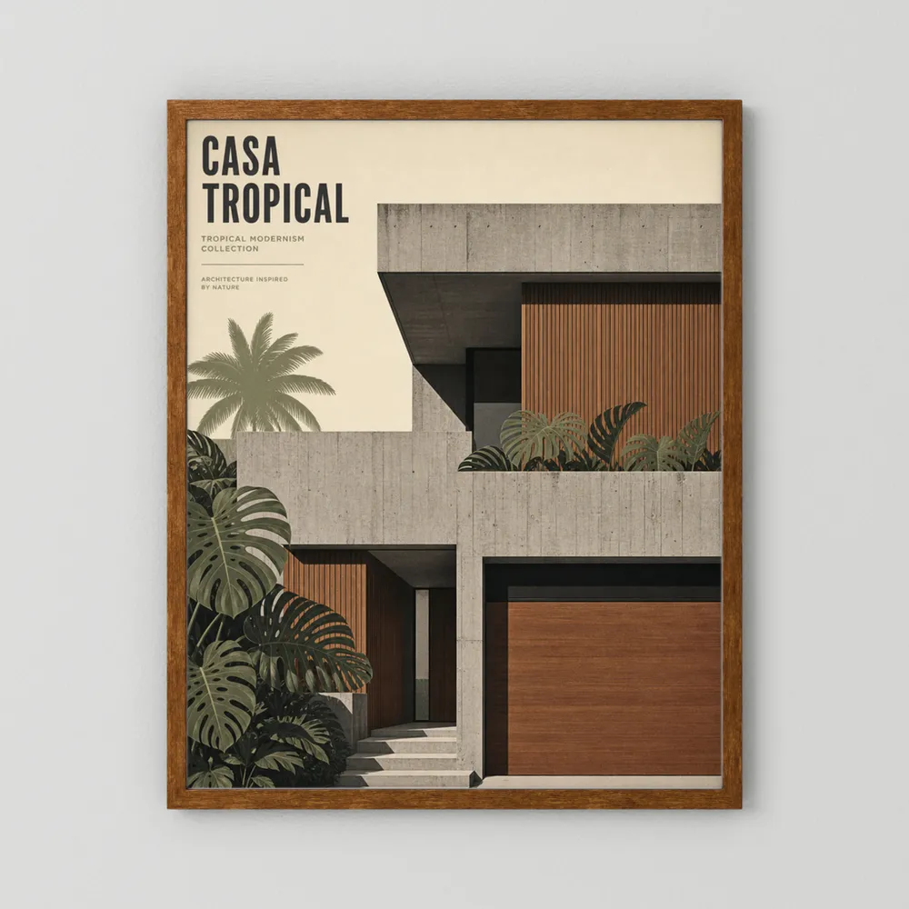 Casa Tropical Modernism Architecture Art Print