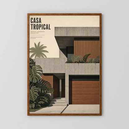 Casa Tropical Modernism Architecture Art Print