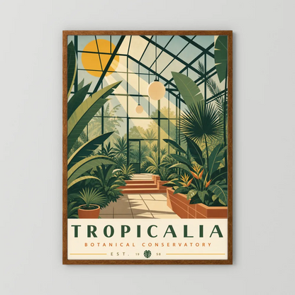Tropicalia Botanical Conservatory 1958 Art Print