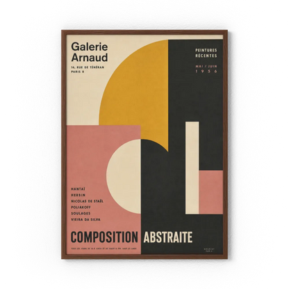Galerie Arnaud Paris 1956 Vintage Exhibition Art Print
