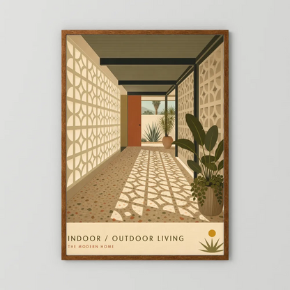 Indoor Outdoor Living Breeze Block Architecture Art Print