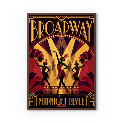 Broadway: The Midnight Revue – Vintage 1920s Art Deco Cabaret Poster Print