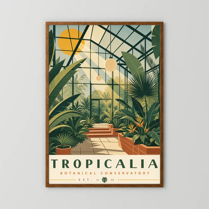 Tropicalia Botanical Conservatory 1958 Art Print