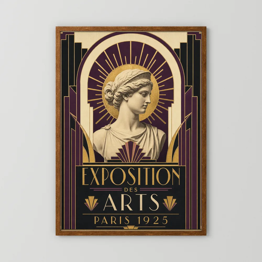 Exposition des Arts: Paris 1925 – Vintage French Art Deco Exhibition Poster Print