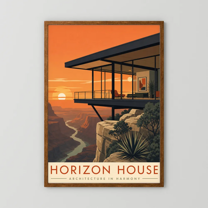 Horizon House Cliffside Architecture Art Print