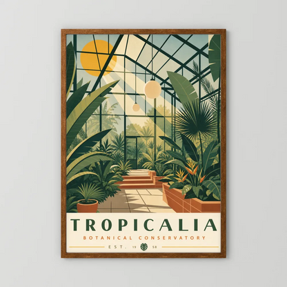 Tropicalia Botanical Conservatory 1958 Art Print