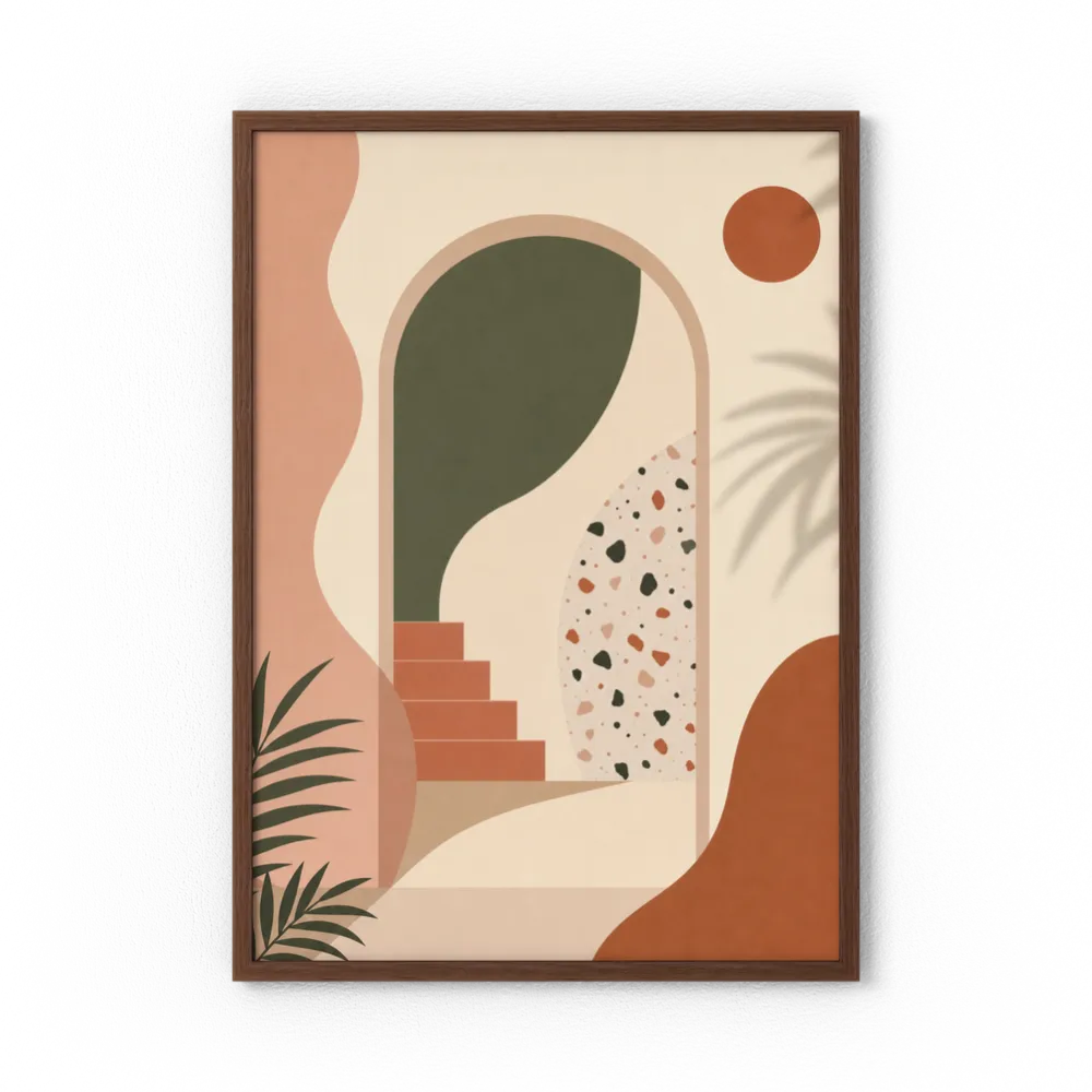 Geometric Archway & Terrazzo Art Print