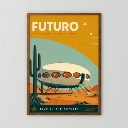 Futuro House Retro Space Age Architecture Art Print