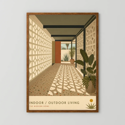 Indoor Outdoor Living Breeze Block Architecture Art Print