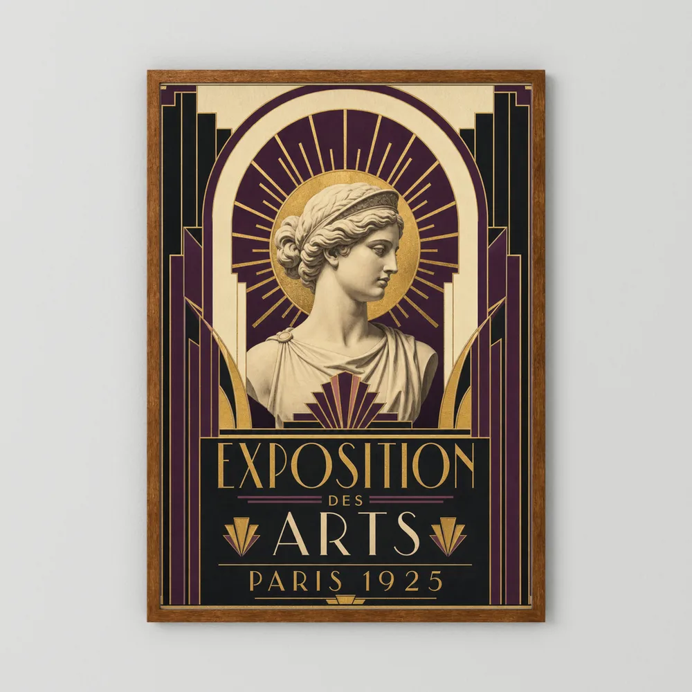 Exposition des Arts: Paris 1925 – Vintage French Art Deco Exhibition Poster Print