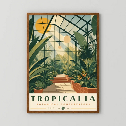 Tropicalia Botanical Conservatory 1958 Art Print