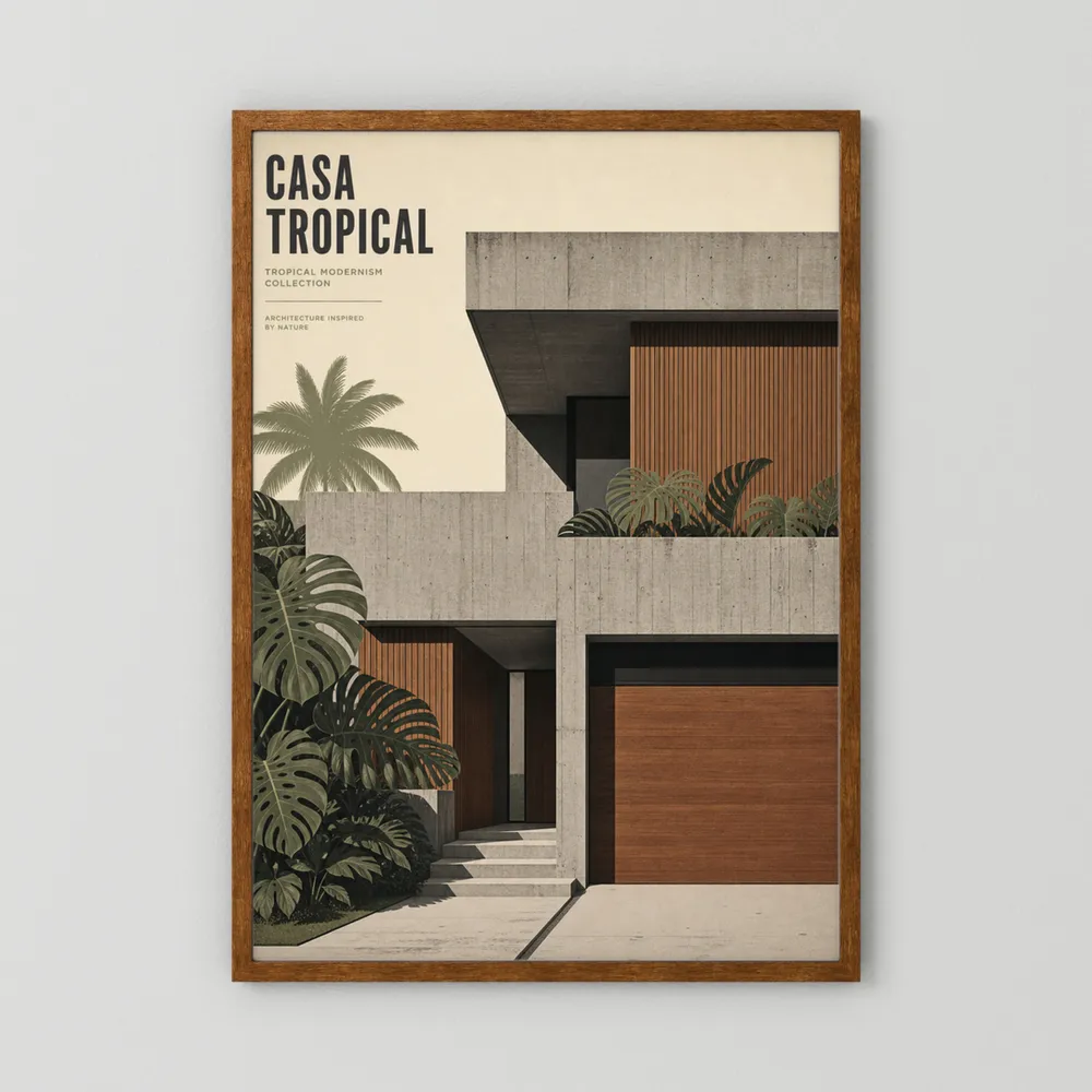 Casa Tropical Modernism Architecture Art Print