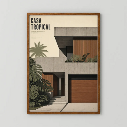 Casa Tropical Modernism Architecture Art Print