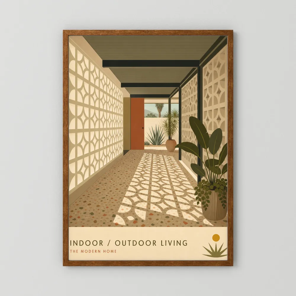 Indoor Outdoor Living Breeze Block Architecture Art Print