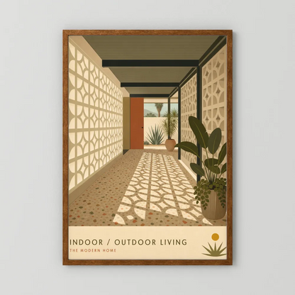 Indoor Outdoor Living Breeze Block Architecture Art Print