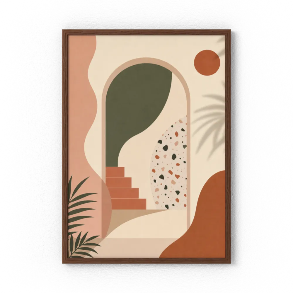 Geometric Archway & Terrazzo Art Print