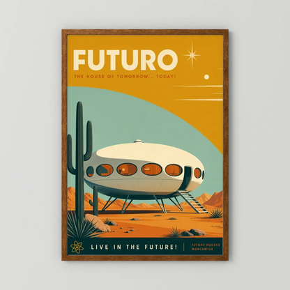 Futuro House Retro Space Age Architecture Art Print