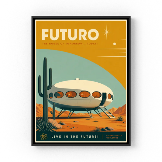 Futuro House Retro Space Age Architecture Art Print