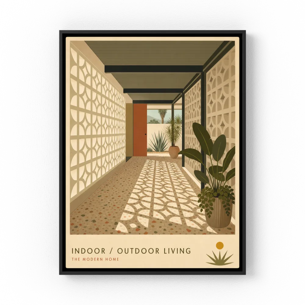 Indoor Outdoor Living Breeze Block Architecture Art Print