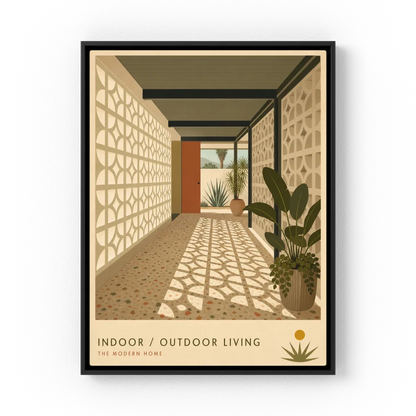Indoor Outdoor Living Breeze Block Architecture Art Print