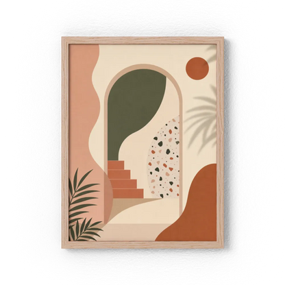 Geometric Archway & Terrazzo Art Print