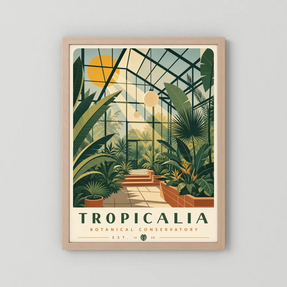 Tropicalia Botanical Conservatory 1958 Art Print