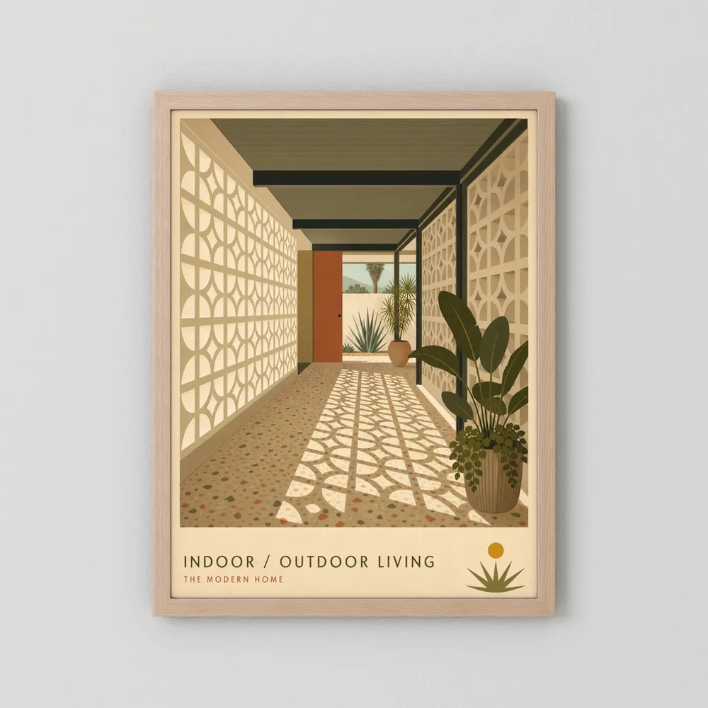 Indoor Outdoor Living Breeze Block Architecture Art Print