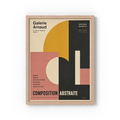 Galerie Arnaud Paris 1956 Vintage Exhibition Art Print
