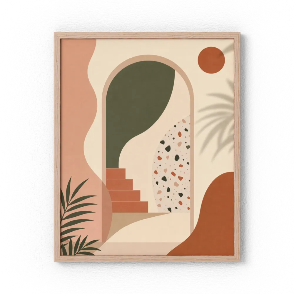 Geometric Archway & Terrazzo Art Print